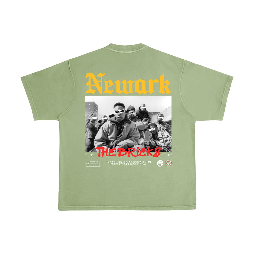 New Jersey Drive Short Sleeve T-Shirt — premium heavyweight streetwear t-shirt by GHL, back view