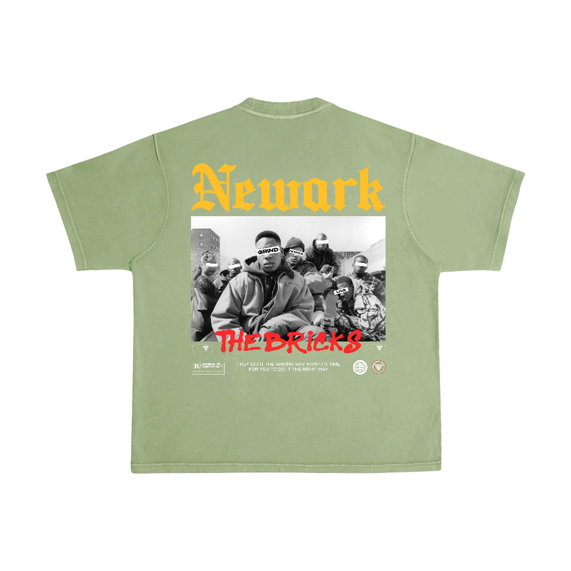 New Jersey Drive Short Sleeve T-Shirt — premium heavyweight streetwear t-shirt by GHL, back view